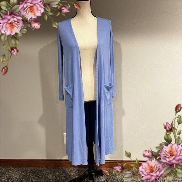 LuLaRoe Sweaters - LuLaRoe‎ pale blue Long sleeve cardigan / duster with pockets